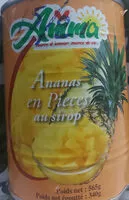 Mängden socker i ananas en pièces au sirop