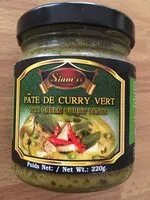 Mängden socker i Pâte de curry vert