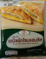 Mängden socker i เดนิชผักโขมแฮมชีสแซนวิช