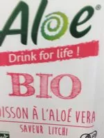Mängden socker i Aloe vera drink, saveur litchi