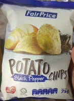 Mängden socker i Potato Chips Black Pepper