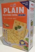 Mängden socker i Plain crackers with sesame