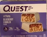 Mängden socker i Quest Blueberry Cobbler Hero Protein Bar