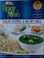 Mängden socker i Palak paneer and brown rice