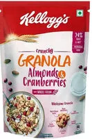 Mängden socker i Kelloggs Crunchy Granola Almonds & Cranberries