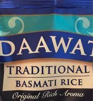 Mängden socker i Daawat 5KG Basmati Rice