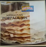 Mängden socker i Madras Plain Poppadums