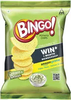 Mängden socker i Bingo Potato Chips Cream & Onion