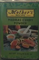 Mängden socker i Curry - Mother's Recipe Madras Powder 250G