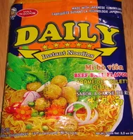 Mängden socker i Instant Noodles Beef Ball Flavor