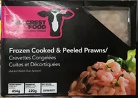 Mängden socker i Crevettes congelées cuites et décortiquées
