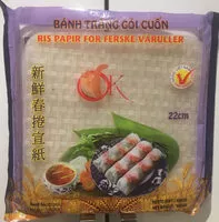 Mängden socker i Rispapir for ferske vårruller