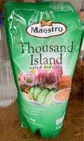 Mängden socker i Thousand island salad dressing