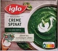 Mängden socker i Cremespinat