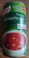 Mängden socker i Feurige Gulaschsuppe mit Paprika