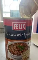 Mängden socker i Linsen mit Speck