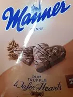 Mängden socker i Manner Herzen Rum-trüffelcreme