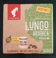 Mängden socker i Capsules café  Lungo arabica nespresso