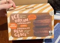 Mängden socker i Sandwich à la crème glacée au chocolat
