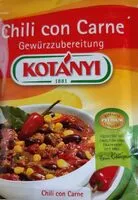 Mängden socker i Chili con Carne Gewürzzubereitung