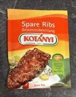 Mängden socker i Spare Ribs Gewürzzubereitung