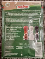 Mängden socker i Koriander gemahlen