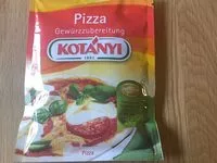 Mängden socker i Pizza Gewürzzubereitung