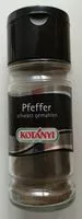 Mängden socker i Kotanyi Pfeffer Schwarz Gemahlen 100 ML Glas Merken