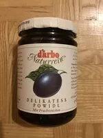 Mängden socker i Marmelade Darbo Delikatess Powidl Konfitüre Extra