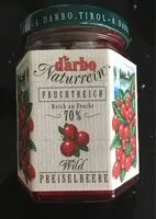 Mängden socker i Wild Preiselbeere Marmelade