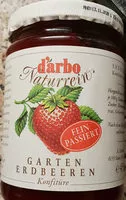 Mängden socker i Erdbeeren Konfitüre passiert