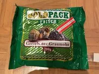 Mängden socker i geriebener graumohn