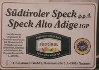 Mängden socker i Südtiroler Speck ggA Speck Alto Adige IGP
