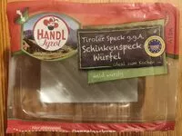 Mängden socker i Tiroler Speck Schinkenspeck Würfel