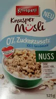 Mängden socker i Knusper Müsli - Nuss