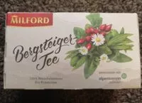 Mängden socker i Bergsteiger Tee — Thé herbes de montagne