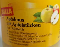 Mängden socker i Apfelmus mit Apfelstücken
