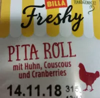 Mängden socker i Pita Roll mit Huhn, Couscous und Cranberries