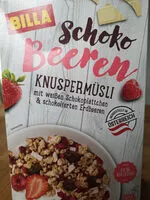 Mängden socker i Billa Schock Beere Knuspermüsli