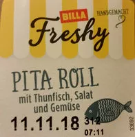 Mängden socker i Pita Roll mit Thunfisch, Salat und Gemüse