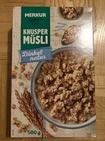 Mängden socker i Knusper Müsli Dinkel natur 500g, Merkur IG