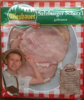 Mängden socker i Salzburger Scherz'l gebraten (Schweinebauchfleisch mit Schinken gefüllt)