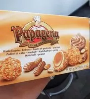 Mängden socker i Waffelkugeln, Erdnuss, Waferballs, Peanuts