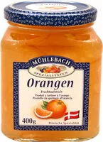 Mängden socker i Muhlebach, Confiture D'orange, 400g