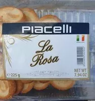 Mängden socker i Blätterteiggebäck "la Rosa" 225g Blister Piacelli