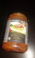 Mängden socker i Pasta Sauce "basilico" Mit Basilikum 350g Glas Piacelli