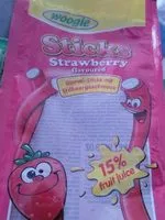 Mängden socker i Strawberry Sticks Mit Füllung 85g Beutel Woogie