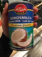 Mängden socker i Kokosnussmilch 400ml Dose Asia Gold lait de coco