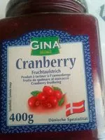 Mängden socker i Fruchtaufstrich Cranberry 400g Glas Gina
