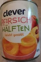 Mängden socker i Pfirsich-Hälften leicht gesüßt
